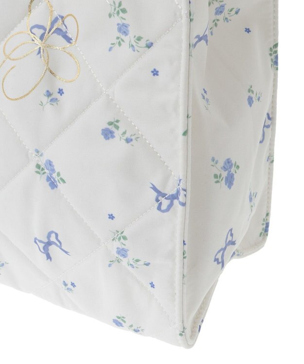 Maison de FLEUR フラワーリボンプリントスクエアトートバッグ Lavender