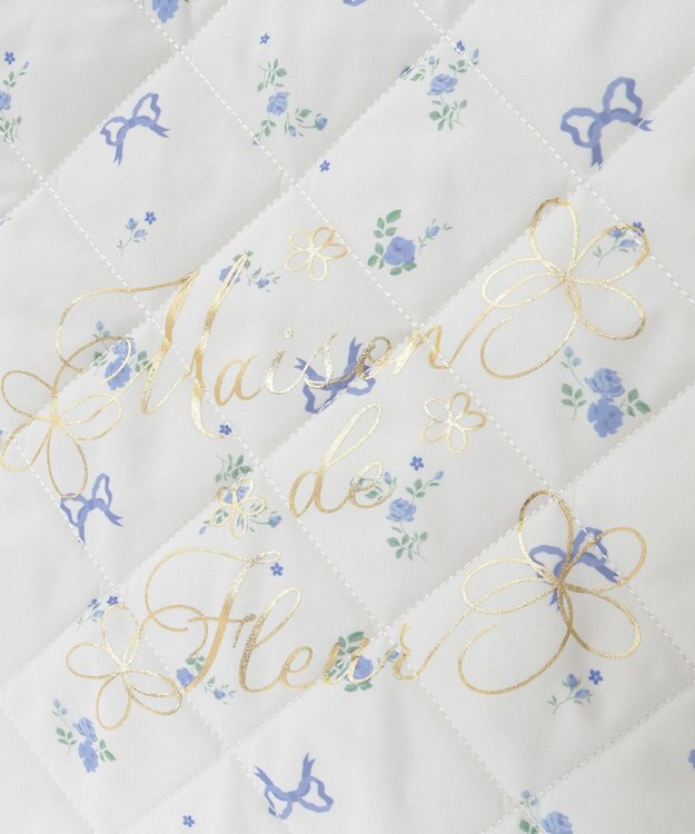 Maison de FLEUR フラワーリボンプリントスクエアトートバッグ Lavender