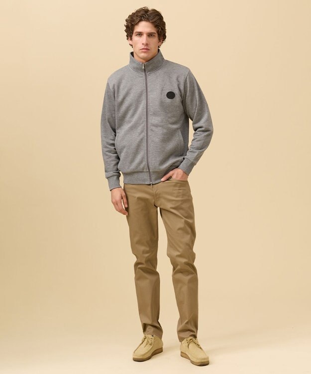 J.PRESS MEN オーバルワンポイント トラックジャケット グレー系