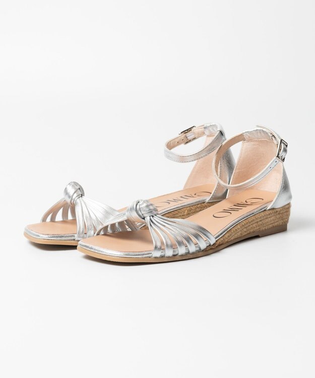 gaimo 【GAIMO/ガイモ】スクエアジュートサンダル シルバー