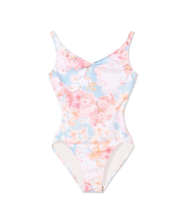 Chacott 【MAY NAGAHISA】ノースリーブレオタード チェリーピンクプリント