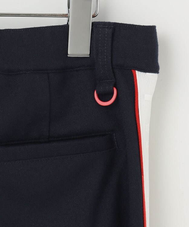 PW CIRCULUS 【MEN】【洗える/帯電防止/ストレッチ】ロゴ サイドライン パンツ ネイビー系