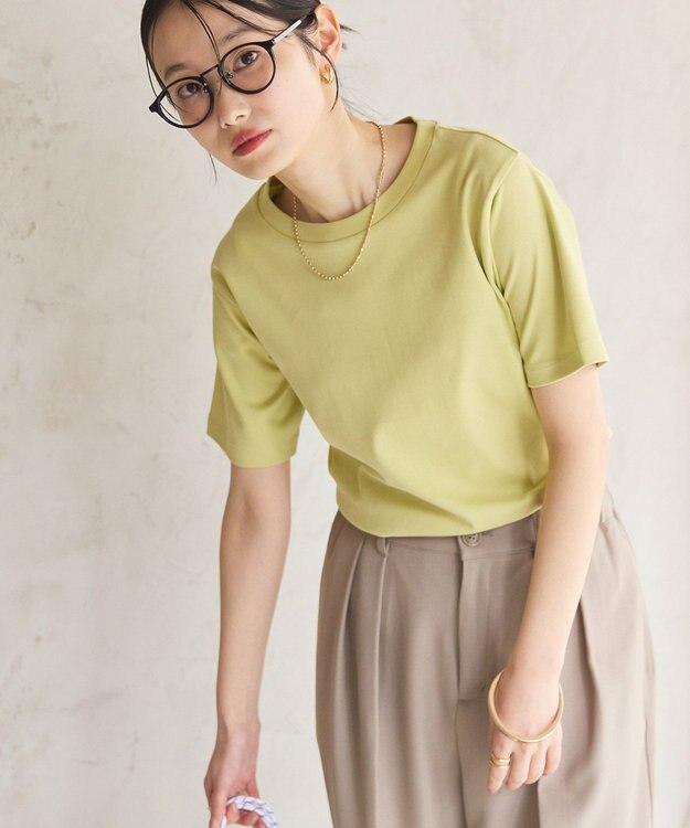 AMERICAN HOLIC きれいめコットンベーシックＴシャツ（５分袖）