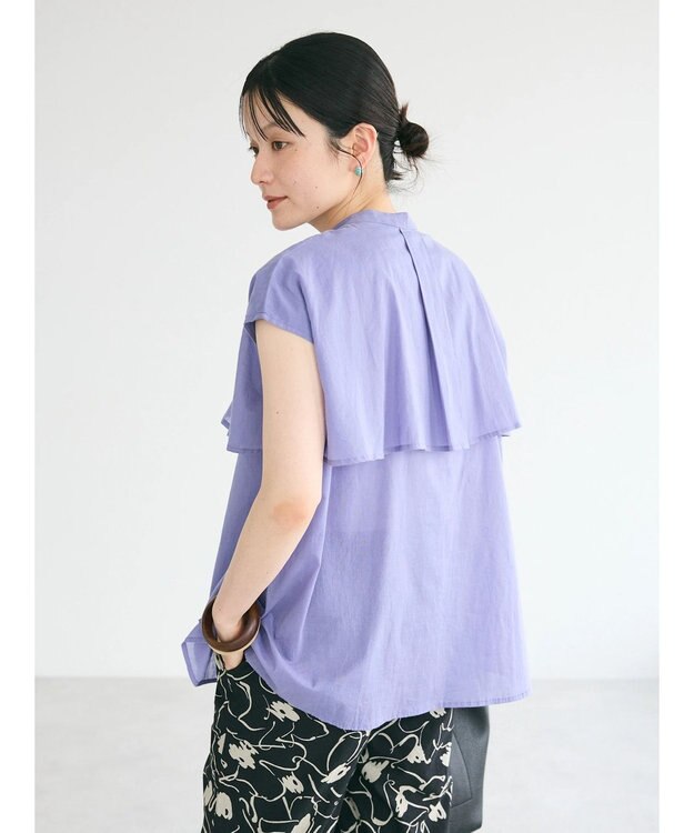 CRAFT STANDARD BOUTIQUE インド綿フリルブラウス Lavender
