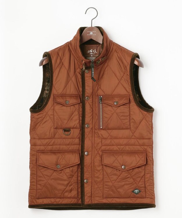 JOSEPH ABBOUD MOUNTAIN 【UNISEX】軽量/中綿 ダブルフェイス ベスト キャメル系