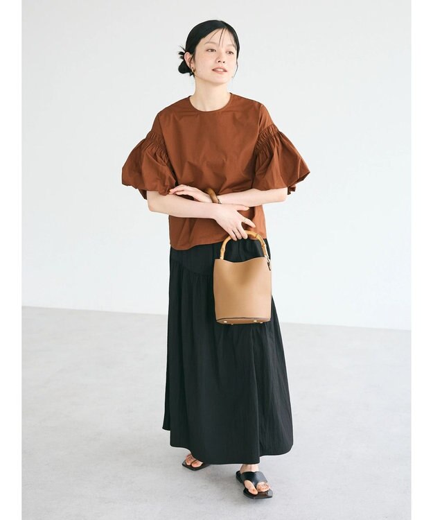 CRAFT STANDARD BOUTIQUE 袖バルーンブラウス Brown