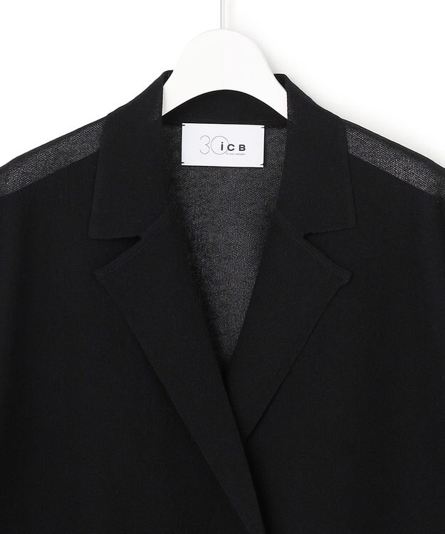 ICB 【30th ANNIVERSARY】シアーライトリュクス ニットジャケット ブラック