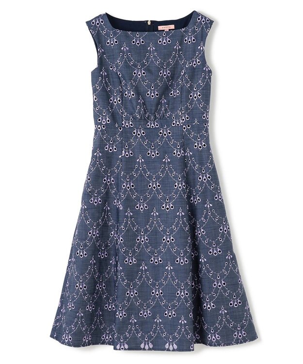 TOCCA 【洗える】PEACOCK TAIL LACE ドレス ライラック系7