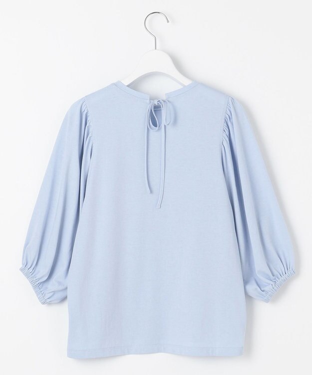 Feroux 【UVケア】バックリボンボリュームスリーブ Tシャツ スカイブルー系