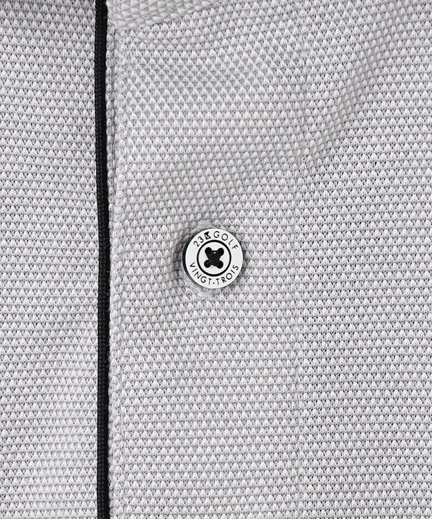 23区GOLF 人気NO.1ポロ【MEN】ピラミッドカノコ 半袖ポロシャツ ライトグレー系4