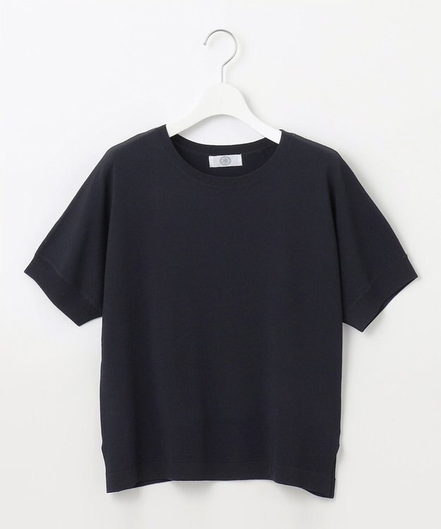 J.PRESS LADIES L 【洗える】レーヨンエリートストレッチ ドルマン ニット ネイビー系