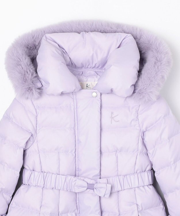 組曲 KIDS 【110-140cm】ロングダウンコート ラベンダー系