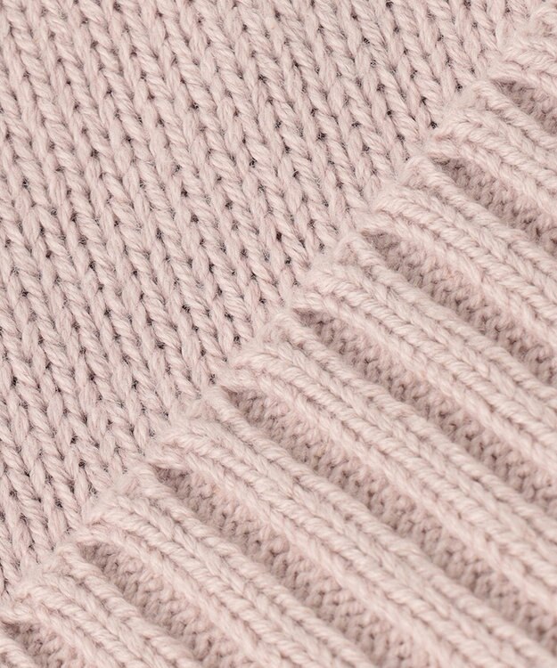 UNFILO 【洗える】スプリングコットンニット バックスリット ピンク