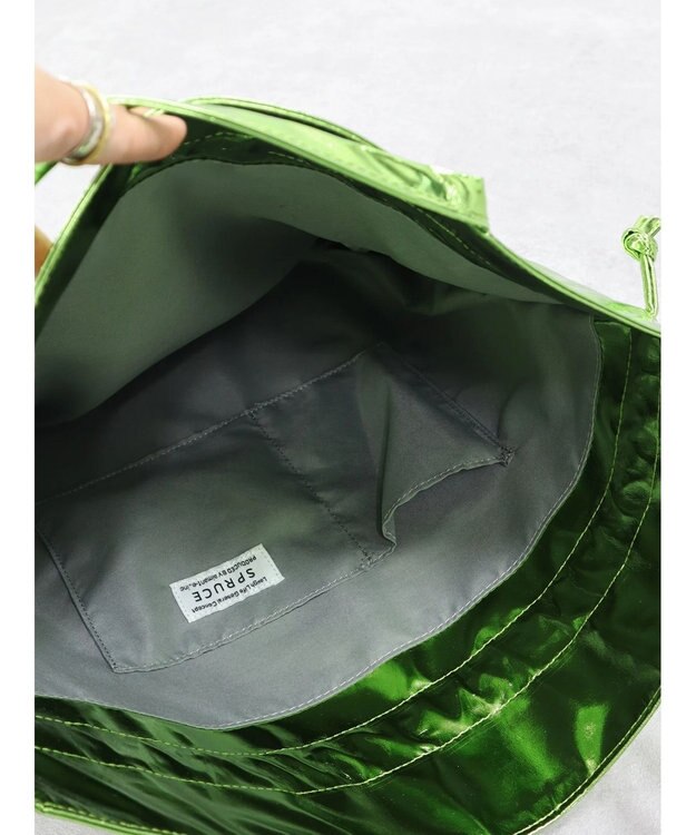 CRAFT STANDARD BOUTIQUE メタリック巾着トート Green