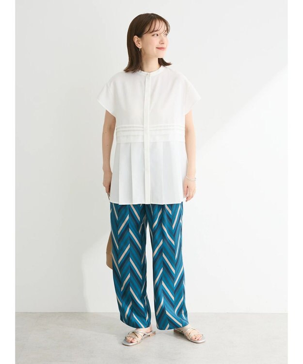 Green Parks プリーツヘムタックチュニック Off White