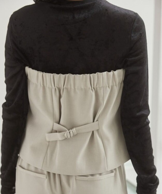 WEGO 【ANGIE VINTAGE】ベアトップビスチェ ナチュラル