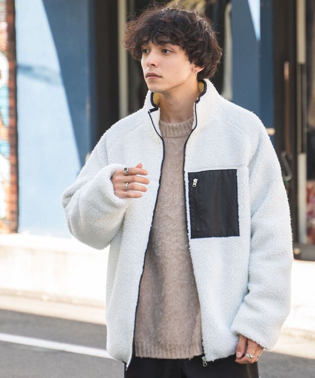 WEGO ボアブルゾン ホワイト