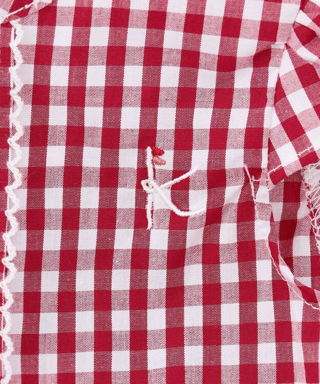 組曲 KIDS 【80-100㎝】ギンガム セットアップ レッド系3