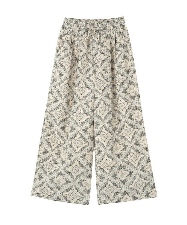 CRAFT STANDARD BOUTIQUE プリントイージーパンツ Light Beige