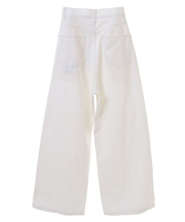 CRAFT STANDARD BOUTIQUE ホワイトデニムハイウエストワイドパンツ White