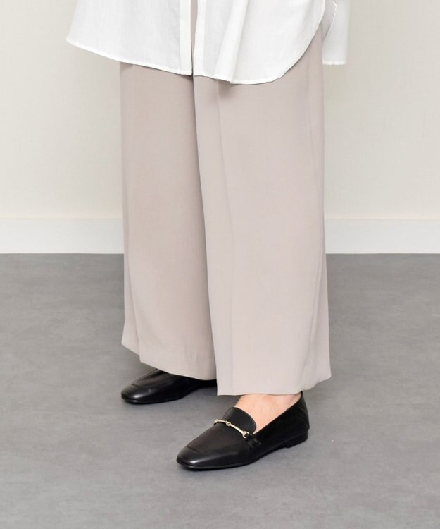 INTER-CHAUSSURES 【FABIO RUSCONI】バブーシュビットローファー ブラック