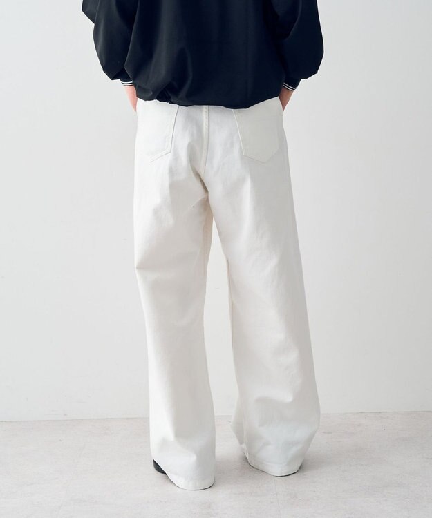 CRAFT STANDARD BOUTIQUE ホワイトデニムハイウエストワイドパンツ White