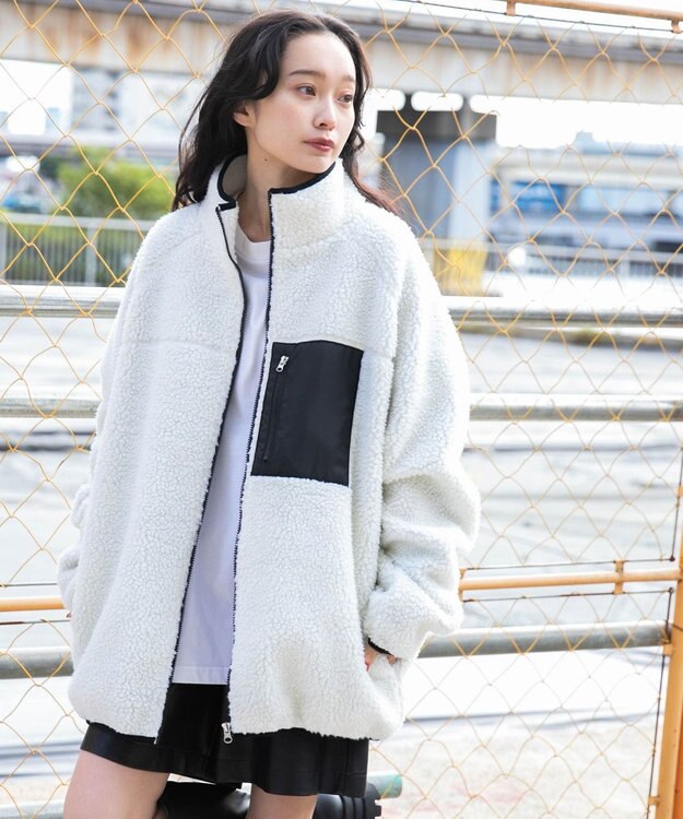 WEGO ボアブルゾン ホワイト