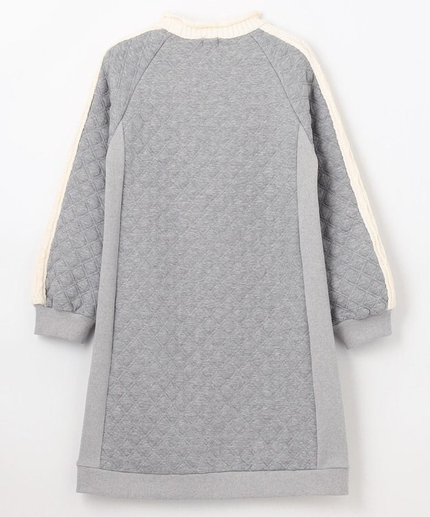 組曲 KIDS 【150-160㎝】ダイヤキルト ワンピース グレー系