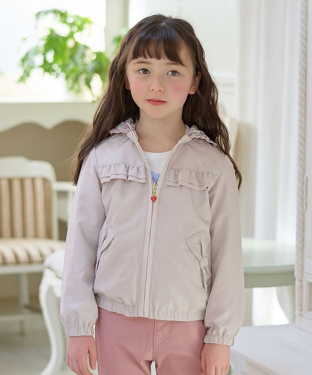 ANY KIDS 【チェリーベリーシリーズ】シャカシャカ リバーシ ブルゾン ミルクティー