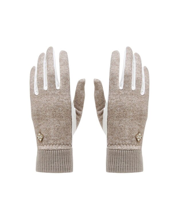 DAKS 【DAKS GOLF】ニット＆羊革グローブ ベージュ