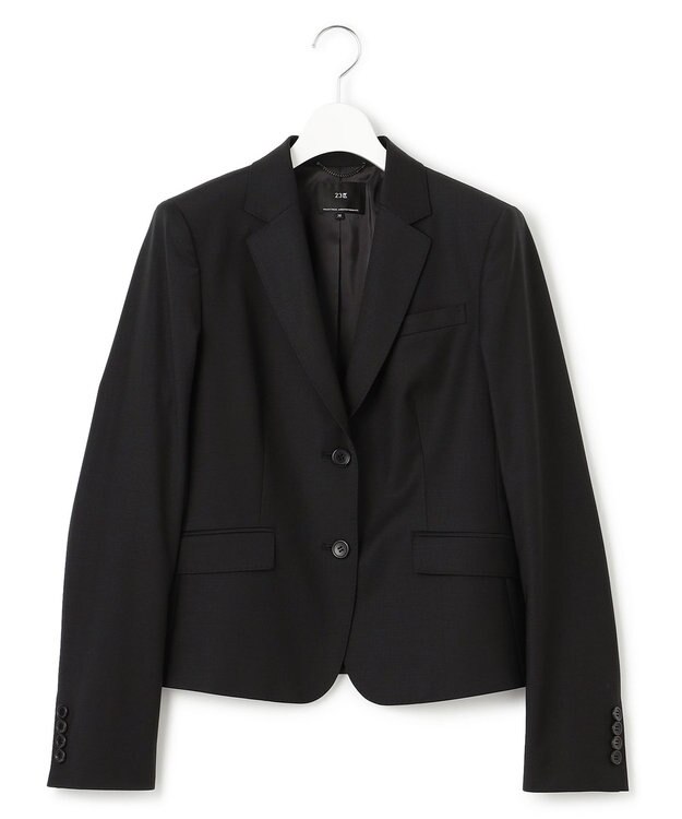 23区 【セットアップ対応】ラフィーネウール 二つ釦 ジャケット ブラック系