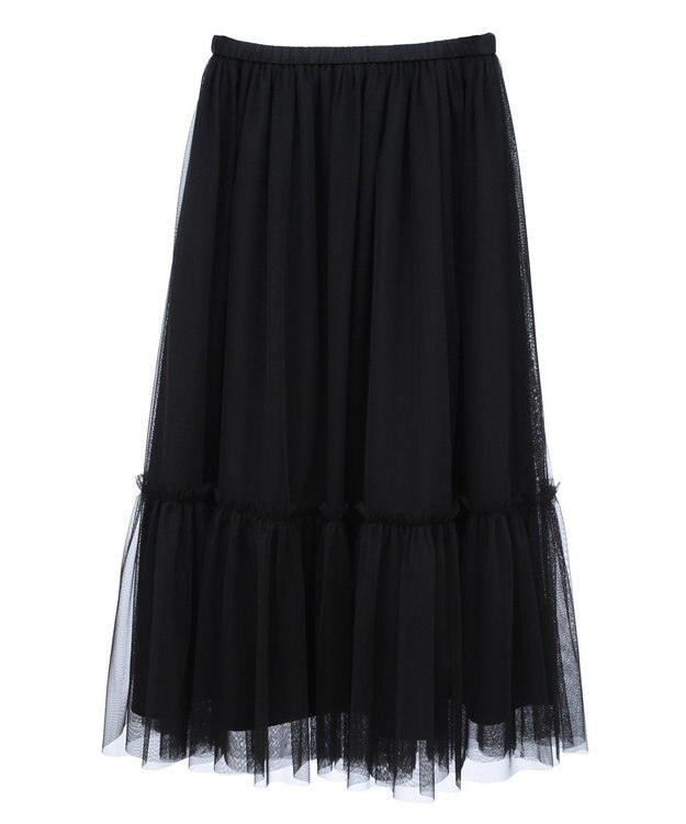 AMERICAN HOLIC ティアードチュールスカート Black
