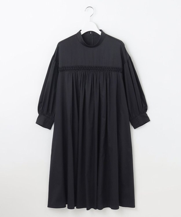 23区 S 【SLOW/一部店舗限定】ウォッシュドコットンサテン ワンピース ブラック系