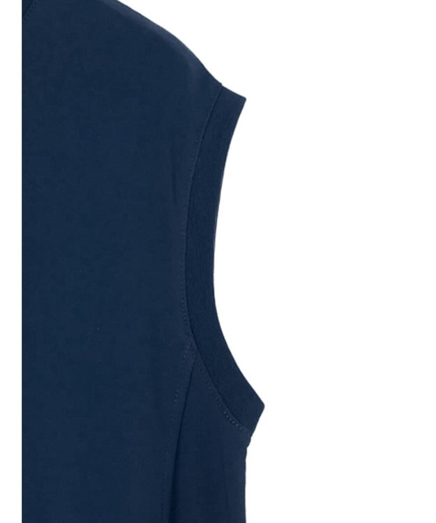 earth music&ecology ギャザーポケットノースリーブワンピース Dark Blue