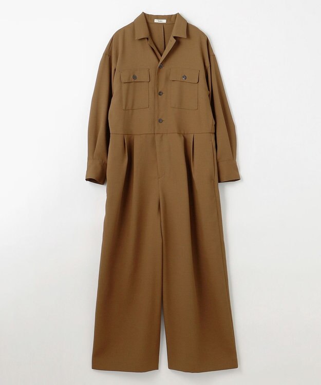 NAVE 【ReNAVE・洗える/UVカット】スパンポリエステル ジャンプスーツ カーキ系