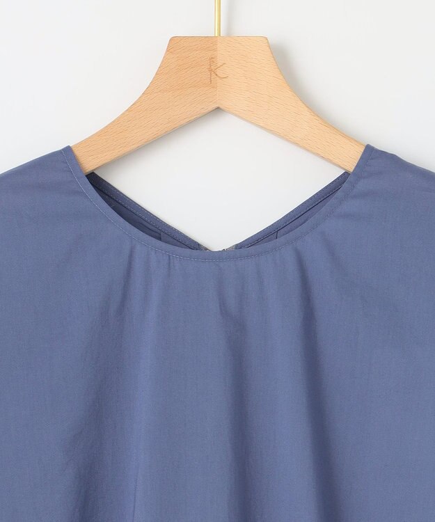 組曲 【洗える・共布ベルト付き】ナチュラル サマードレス ブルー系