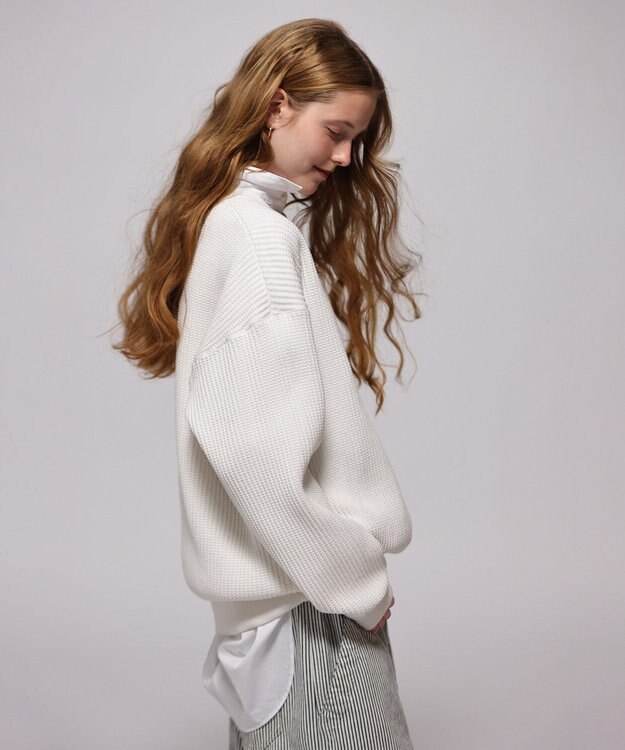 LENO THERMAL KNIT《UNISEX》ワッフルニット WHITE