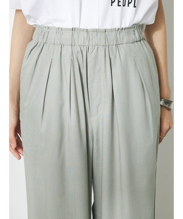 CRAFT STANDARD BOUTIQUE レーヨンワイドパンツ Sax