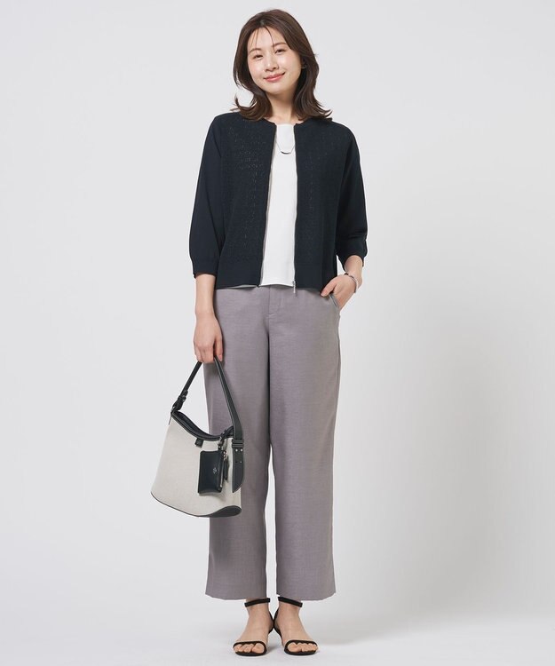 J.PRESS LADIES 【2way】キャンバス ショルダー バッグ ブラック系