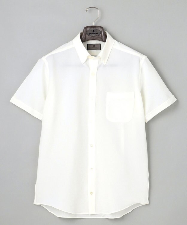 GOTAIRIKU とにかく涼しい/酷暑対応【シワになりにくい/吸水速乾】クールマックスサッカーシャツ ホワイト系