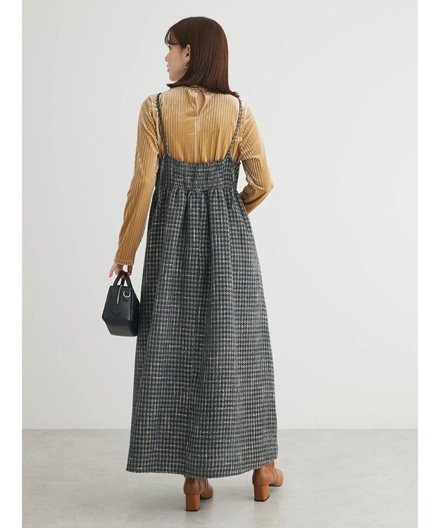 Green Parks ・ＳＵＧＡＲ　ＳＰＯＯＮ　ベロアストライプハイネック Beige