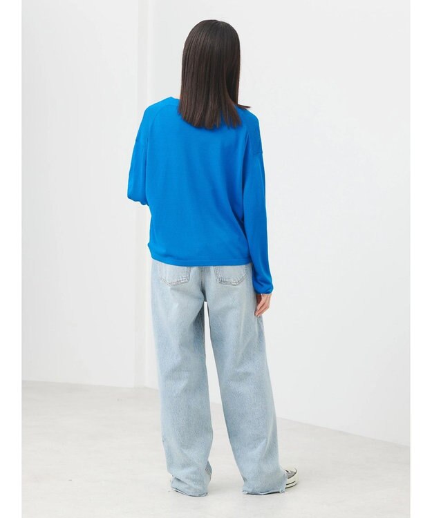 earth music&ecology ハイゲージニットカーディガン Blue