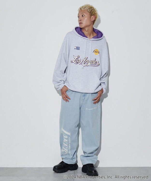 WEGO 【ユニセックス着用ITEM】別注NBAデニムパンツ デニム淡色