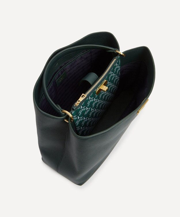 LIBERTY. アイフィス レザー トップハンドルバッグ ダークグリーン