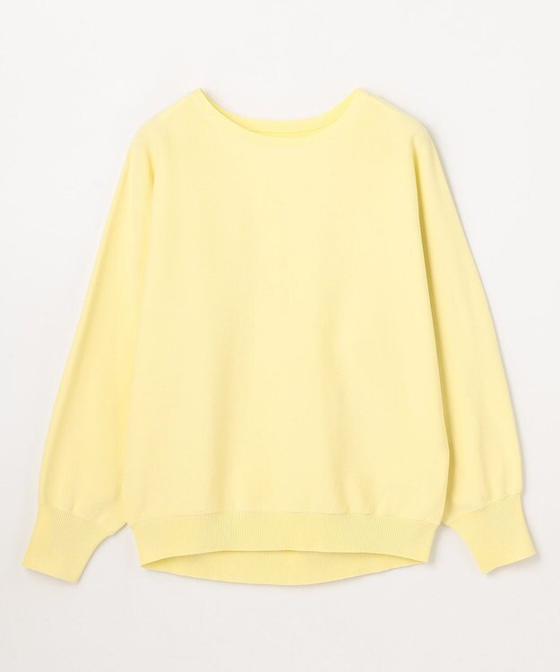 ANY スプリングカラーニットドルマンプルオーバー イエロー