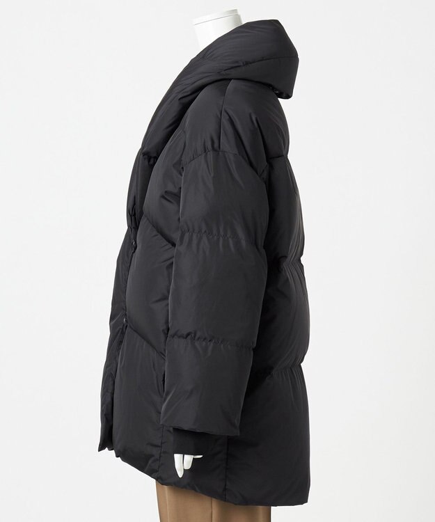 23区 S 【エステータ】ナイロンタフタ ショールカラー ダウンコート ブラック系