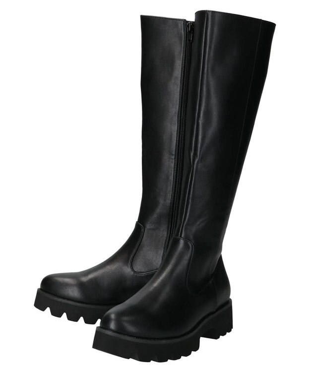 earth music&ecology ＯＲｉｅｎｔａｌＴＲａｆｆｉｃ　タンクソールロングブーツ Black