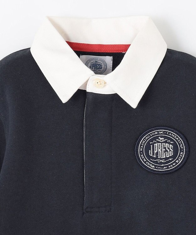 J.PRESS KIDS 【110-130cm】ホワイトカラー ポロシャツ ネイビー系