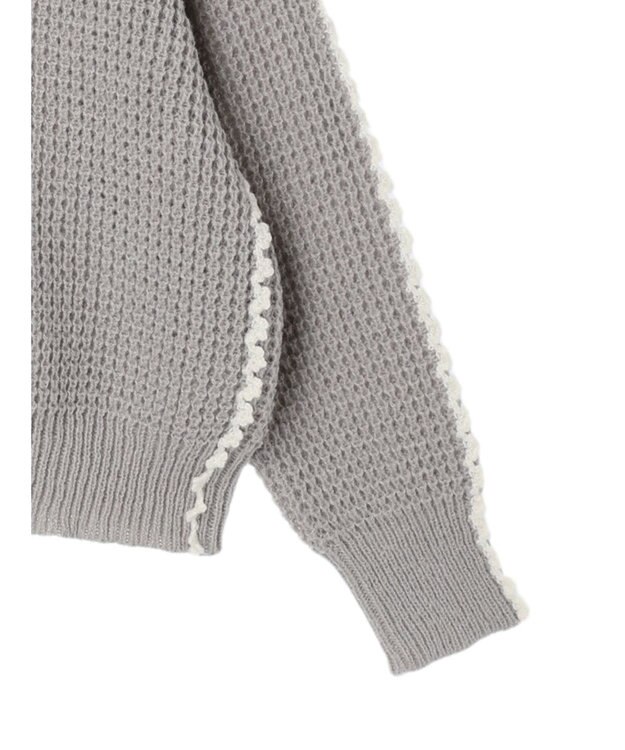 Green Parks ・Ｐｅｔｉｔ　Ｆｌｅｕｒ　ハイショクパイピングニット Gray