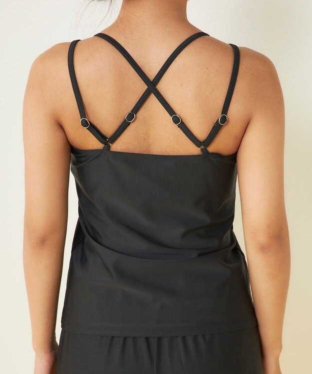 OP／FILA 【ocean pacific】モックネックラッシュガード付き 水着5点セット ベージュ